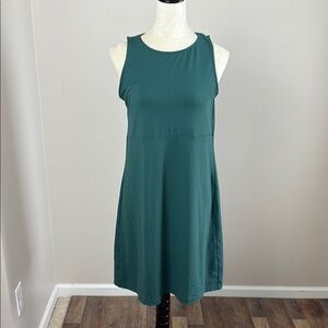 Eddie Bauer Sleeveless Tank Dress Empire Waist Stretch Green Size M